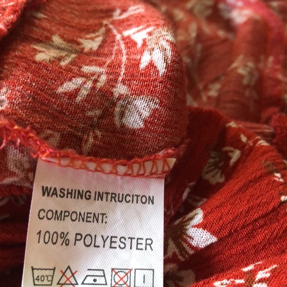 Red floral trendy summer dress - Picture 9 of 9